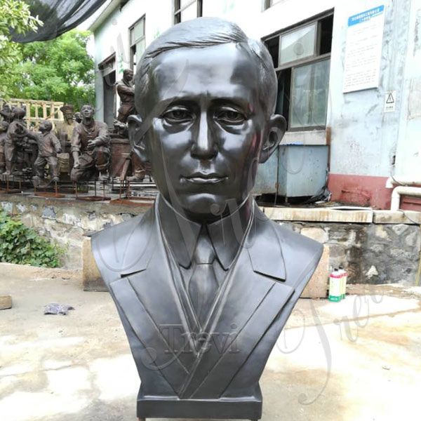 Affordable custom head statues of Marconi bronze outdoor statues BOKK-515