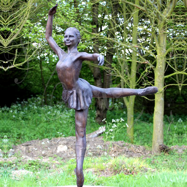 Custom made beautiful dancing little girl bronze garden statues price BOKK-539