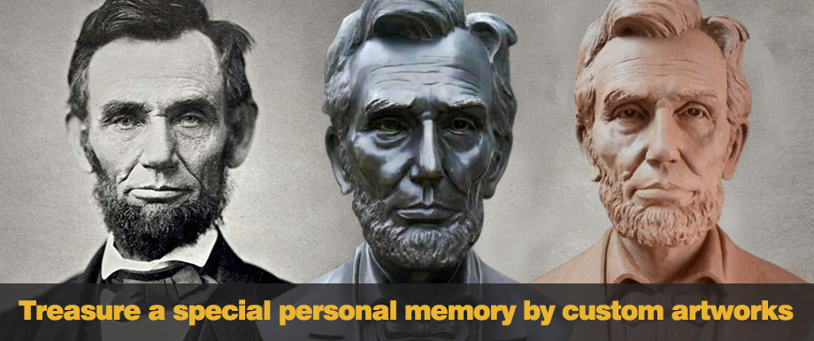 custom made statue from photo,Lincoln sculpture